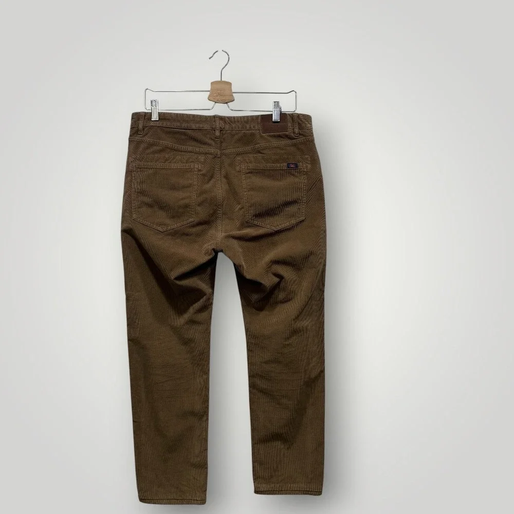 Faherty Brand Mens Brown‎ Organic Cotton Stretch Corduroy 5-Pocket Pants Size 32